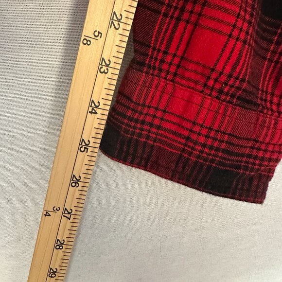 SONOMA MEN'S BUFFALO CHECK FLANNEL CASUAL BUTTON-UP SHIRT RED/BLACK SIZE XL - Picture 8 of 9